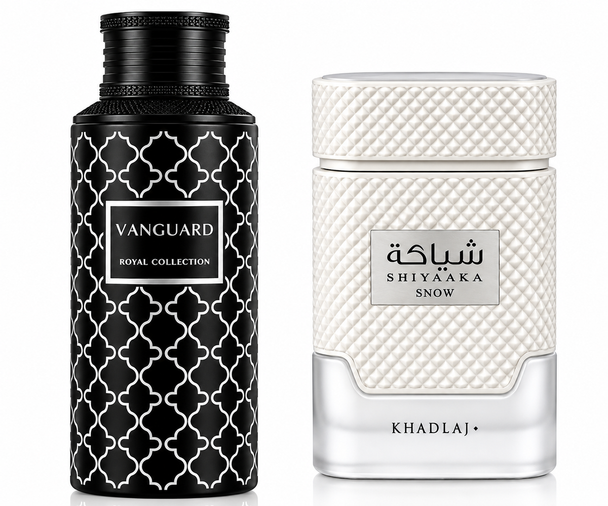 Maison Asrar Vanguard & Khadlaj Shiyaaka Snow Eau de Parfum Bundle